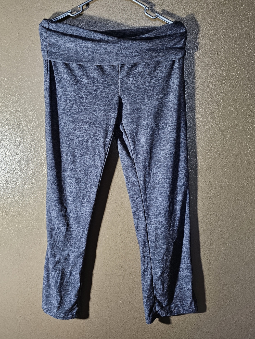 Bobbie Brooks Gray Athleisure Stretch Pants Women’s Size Large Gray Fold Over